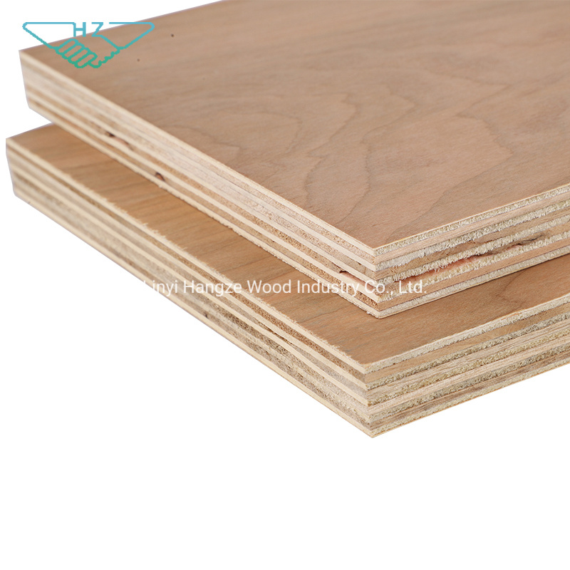 Linyi High Grade 12mm Commercial Red Cherry Wood Plywood