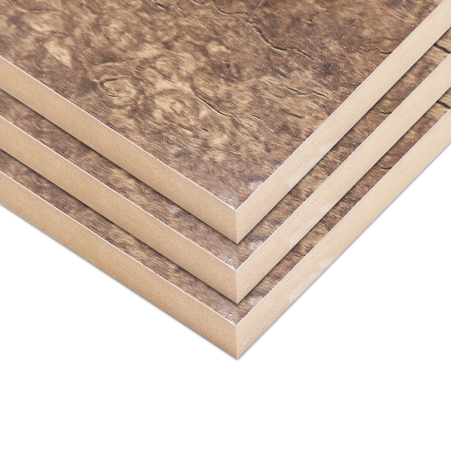 Beautiful Stone Grain MDF Board High Gloss Melamine Faced UV Fiberboard for Decoration