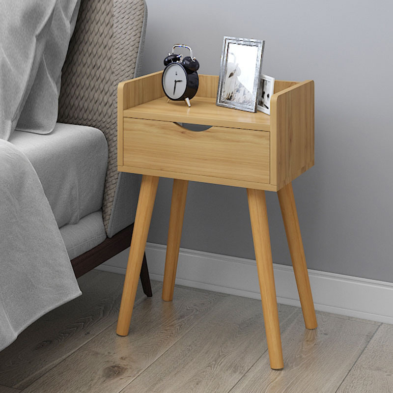 Living Room Bedroom Classic Unique Vintage Cheap Pine Wood Legs Bedside Table Nightstand for Sale
