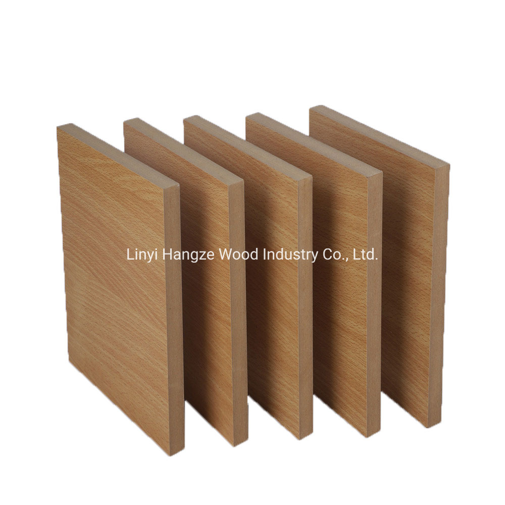 Waterproof Bathroom Vanities Color MDF Board Oak Melamine Laminated MDF 15mm Board