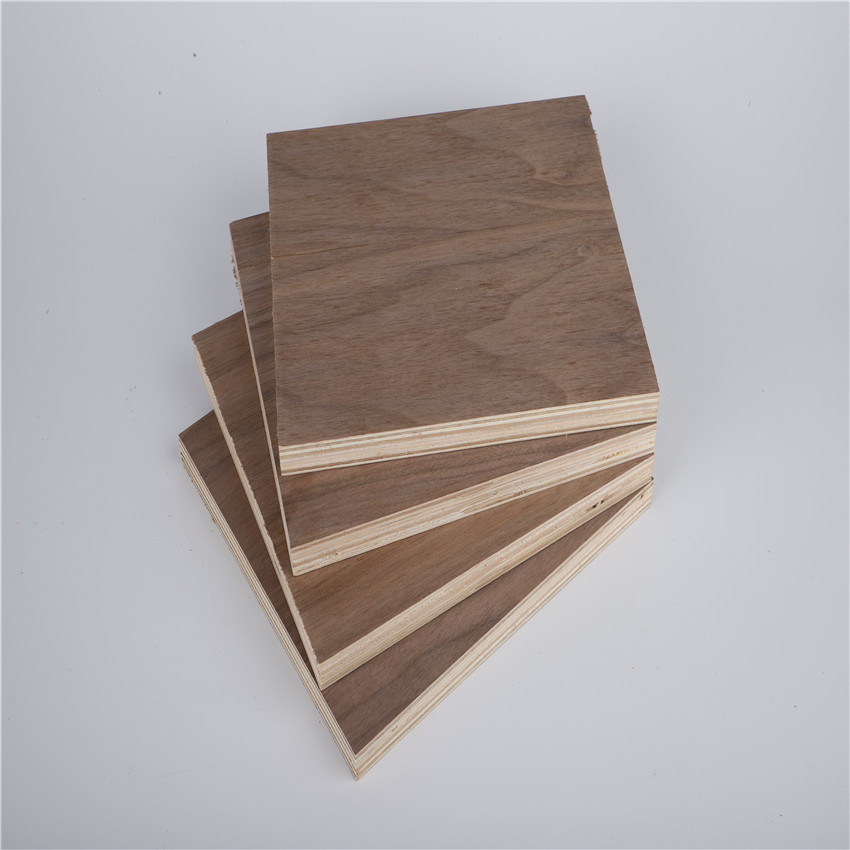 6mm Black Walnut Plywood Commercial Rubber Wood Plywood
