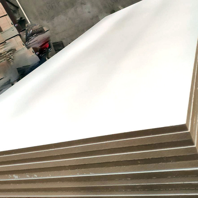 White Black Wood Grain Laminated Slot Raw Plain MDF Used for Furniture Decoration