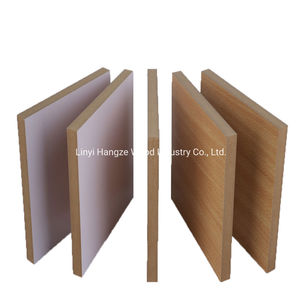 High Glossy 18mm White Color MDF Melamine Board/White Laminated Faced MDF Board for Kitchen Furniture