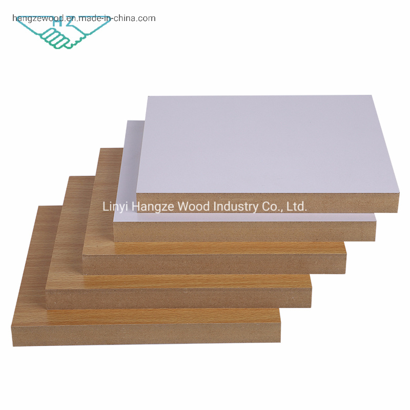 4*8 Plain MDF Board 16mm 18mm Double Side Wood Grain Laminated Melamine MDF Board